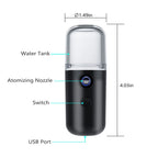 Portable USB-Rechargeable Facial Mist Sprayer – 30ml Capacity بخاخ رذاذ للوجه محمول قابل للشحن عبر USB – سعة 30 مل