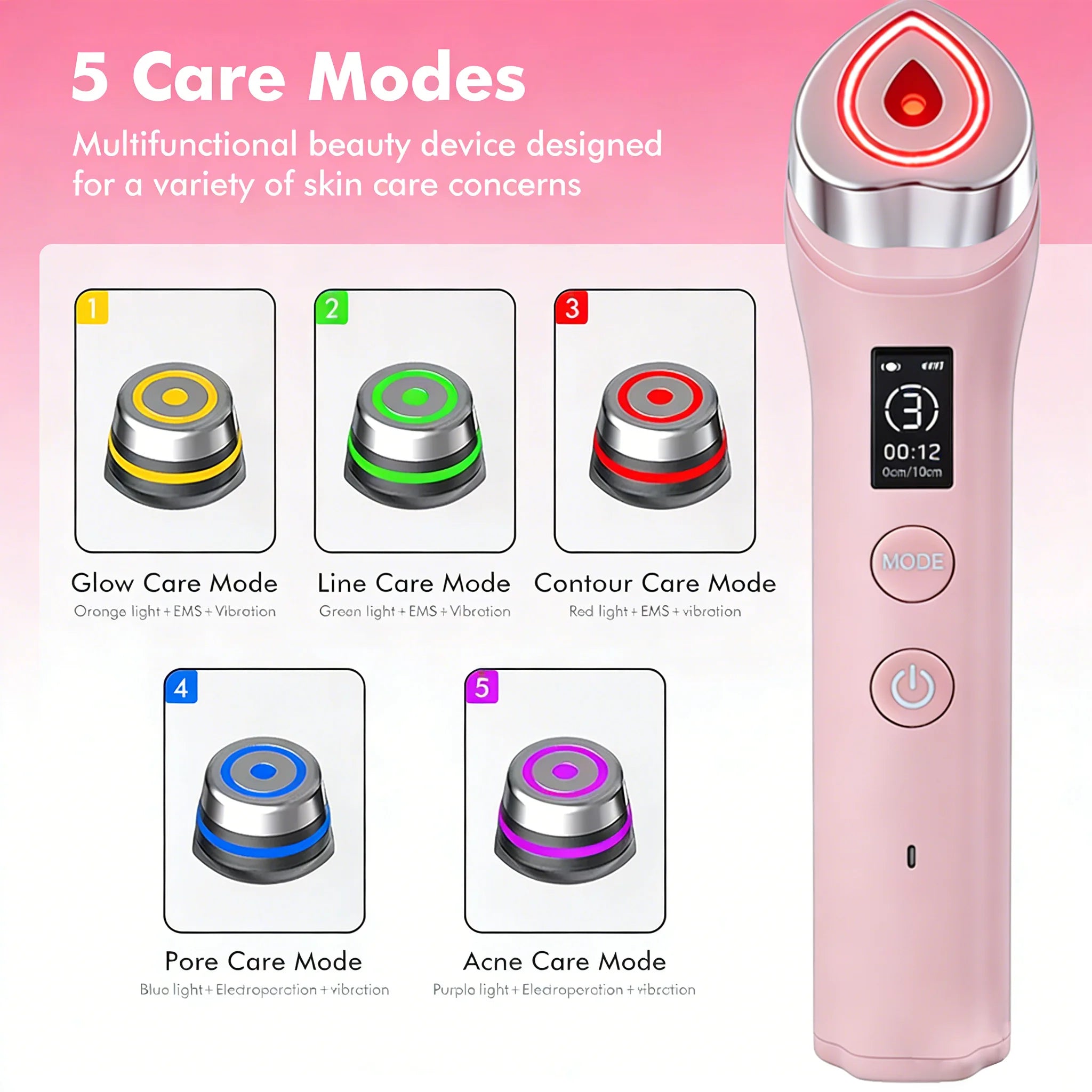 P Age Boosters Pro R 6 in1 Handheld Facials جهاز عناية بالوجه 6 في 1