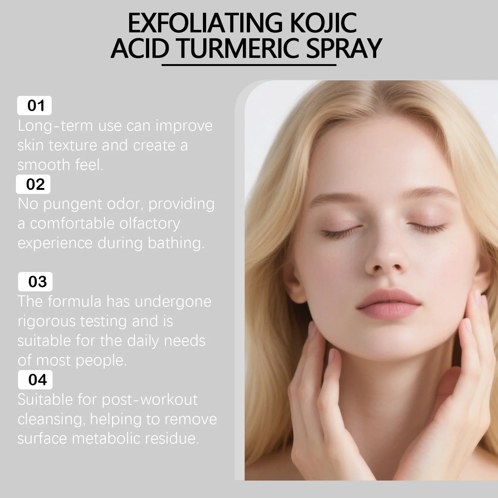 Kojic Acid Turmeric Care Spray بخاخ تقشير بحمض الكوجيك والكركم