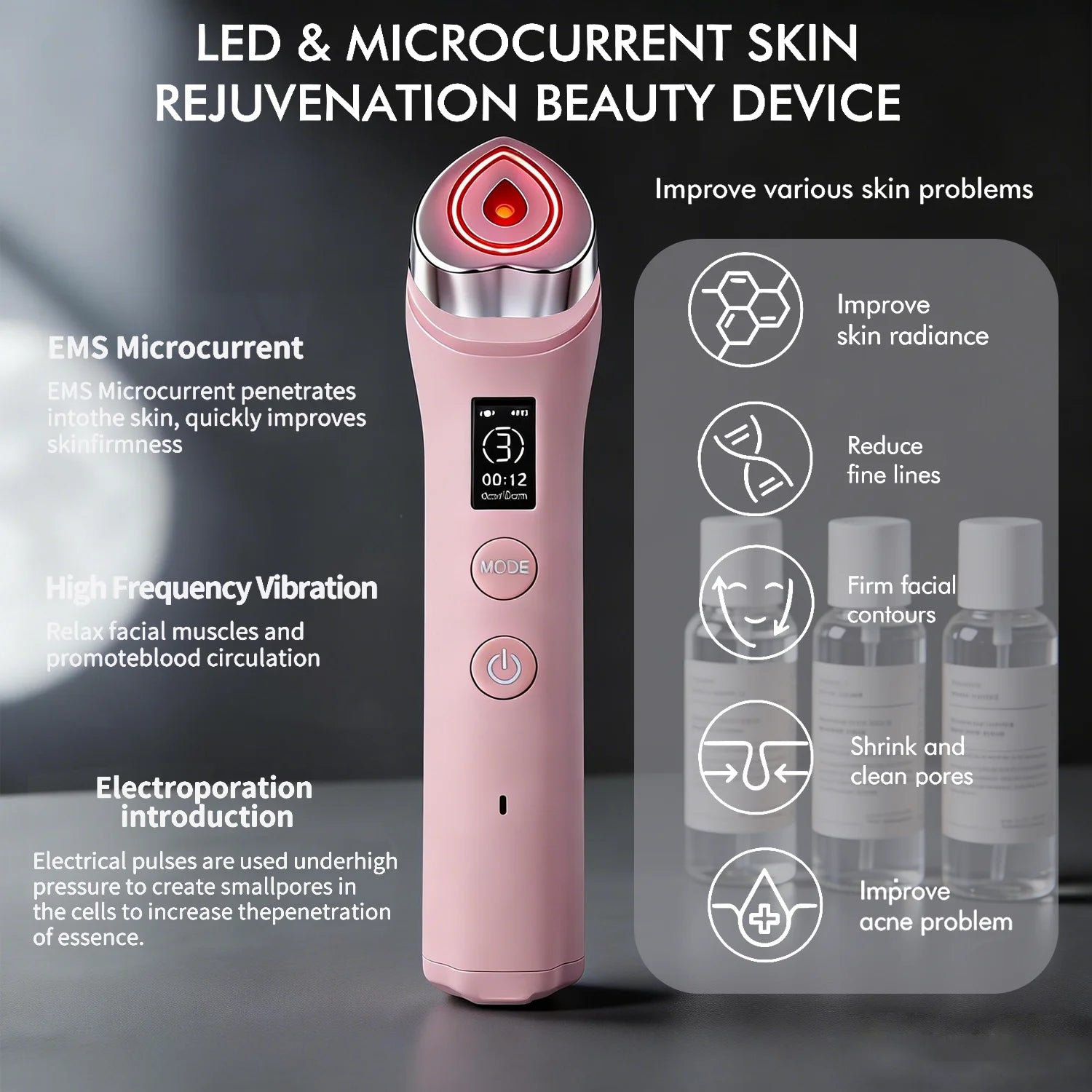 P Age Boosters Pro R 6 in1 Handheld Facials جهاز عناية بالوجه 6 في 1