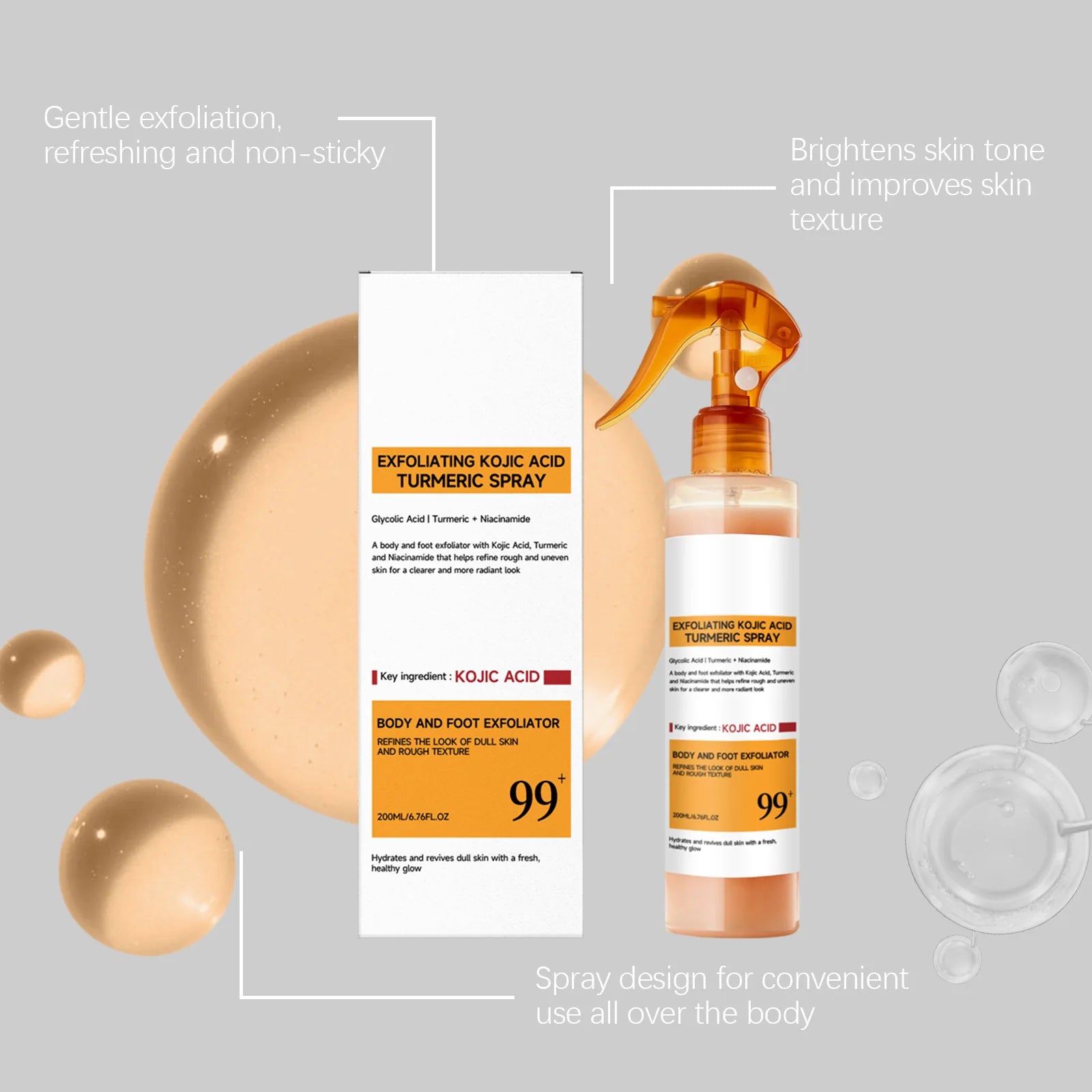 Kojic Acid Turmeric Care Spray بخاخ تقشير بحمض الكوجيك والكركم